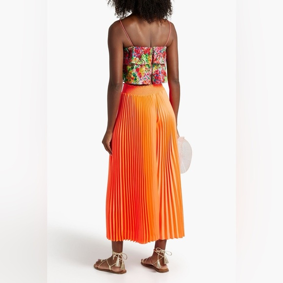 Alice + Olivia Garden Floral Print Marylynn Eyelet Crop Top - Sz 2 - Picture 5 of 10